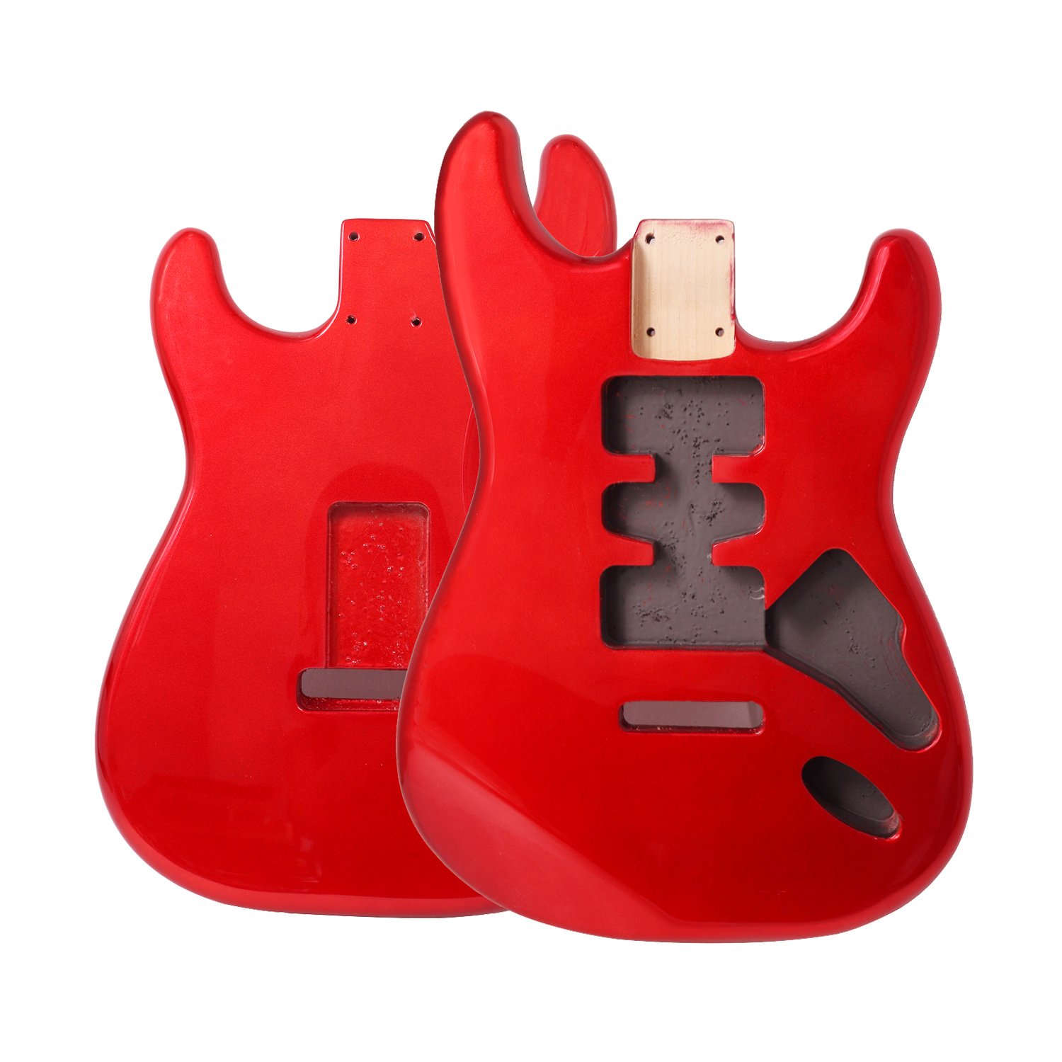 FretPrime Roasted Poplar Strat Body HSH — Candy Apple Red