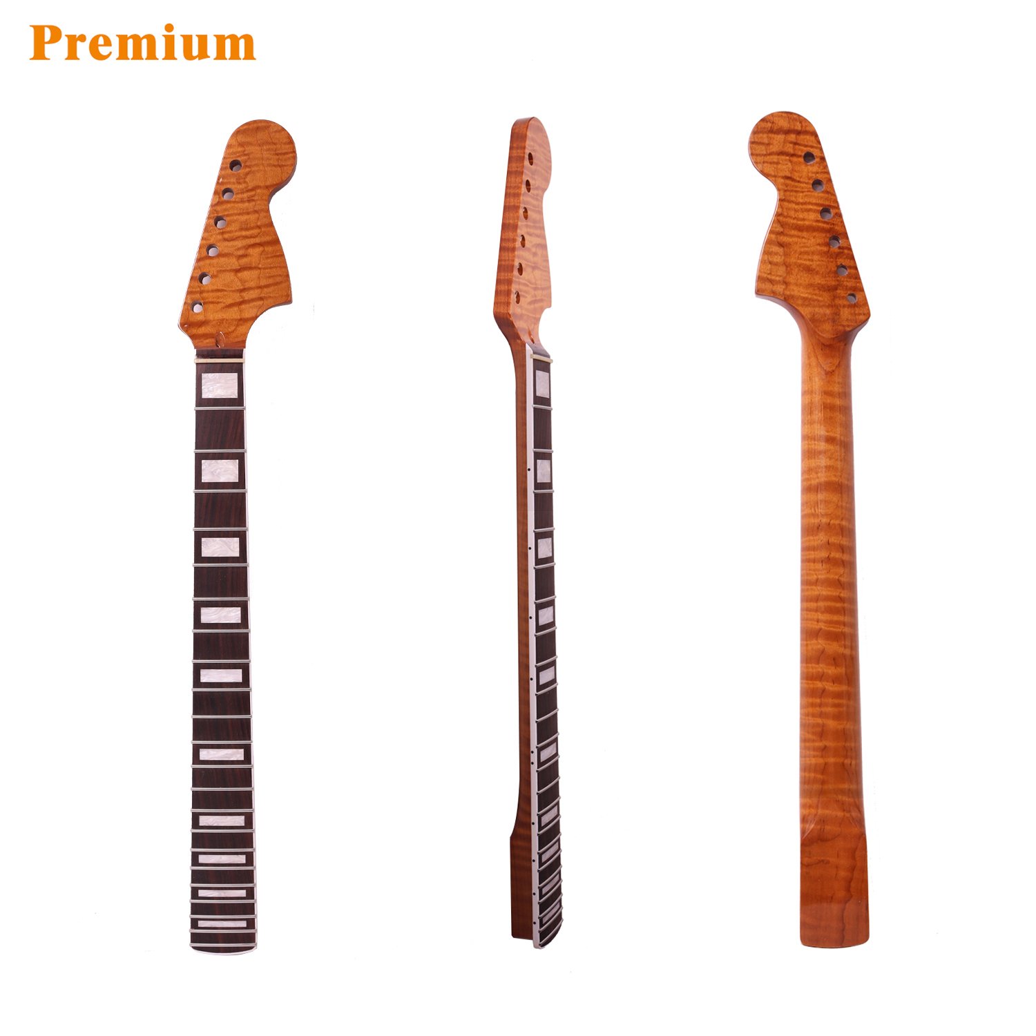 FretPrime Roasted Maple Strat Neck — 12" Radius, 22 Frets, Satin Finish