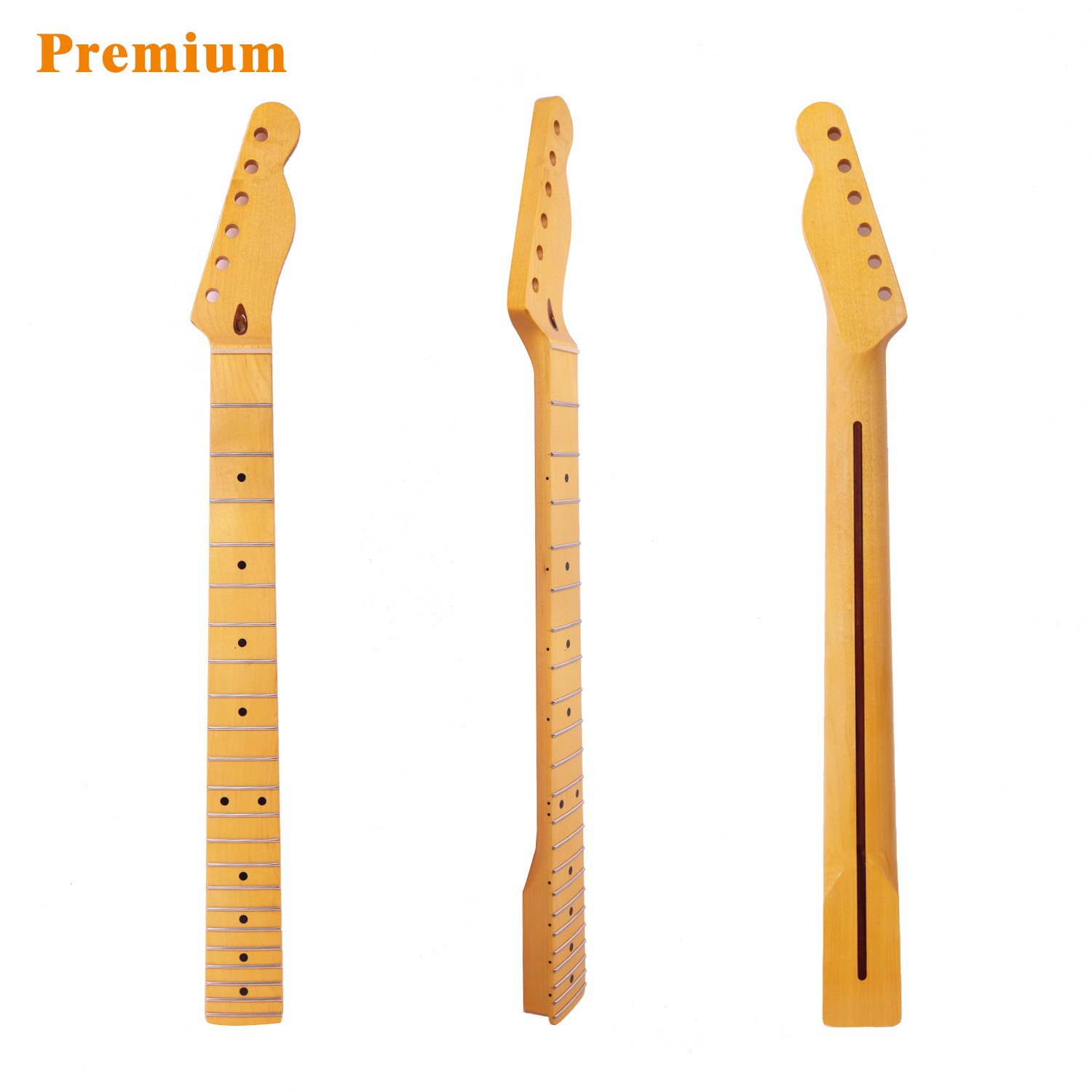 FretPrime Premium Tele Roasted Maple Neck — 9.5" Radius, 22 Frets, Gloss Finish