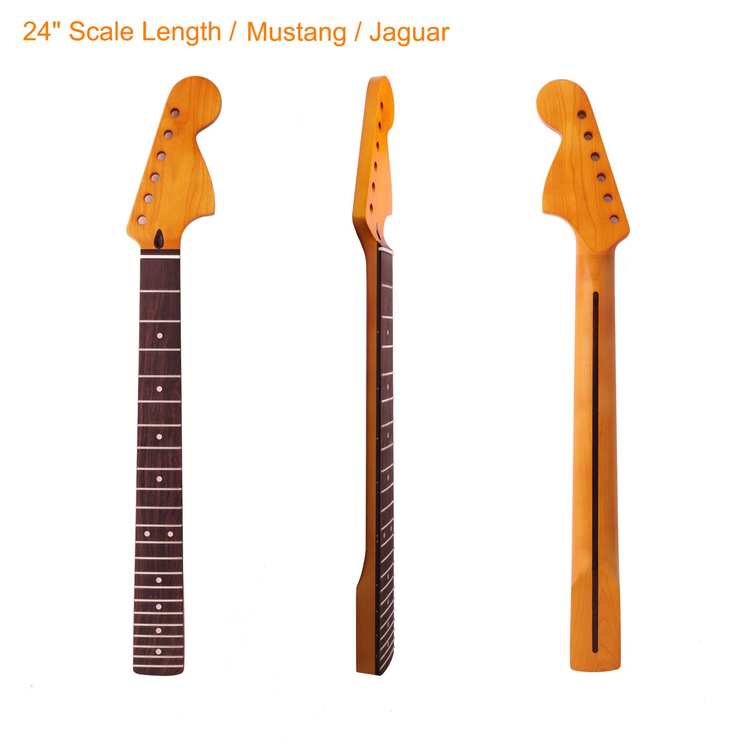 FretPrime Strat Rosewood Fretboard Maple Neck — 9.5" Radius, Gloss, Acrylic Block Inlay