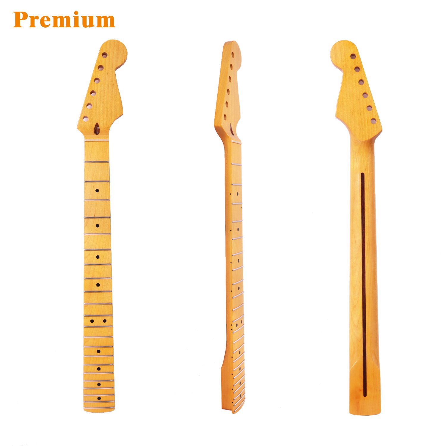 FretPrime Tele Rosewood Fretboard Maple Neck — 9.5" Radius, Gloss, Acrylic Block Inlay