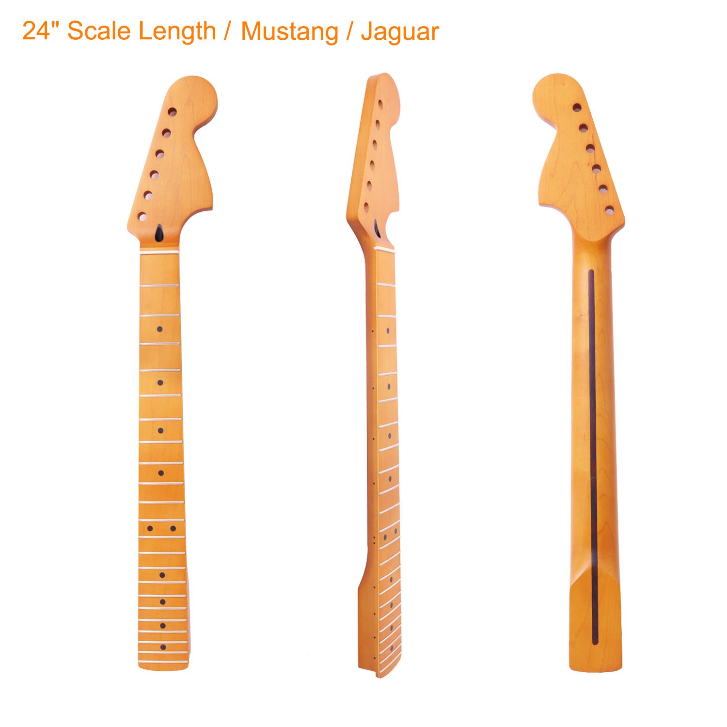 FretPrime Mustang/Jaguar Neck — 24" Scale, Rosewood Fretboard, 12" Radius, Satin