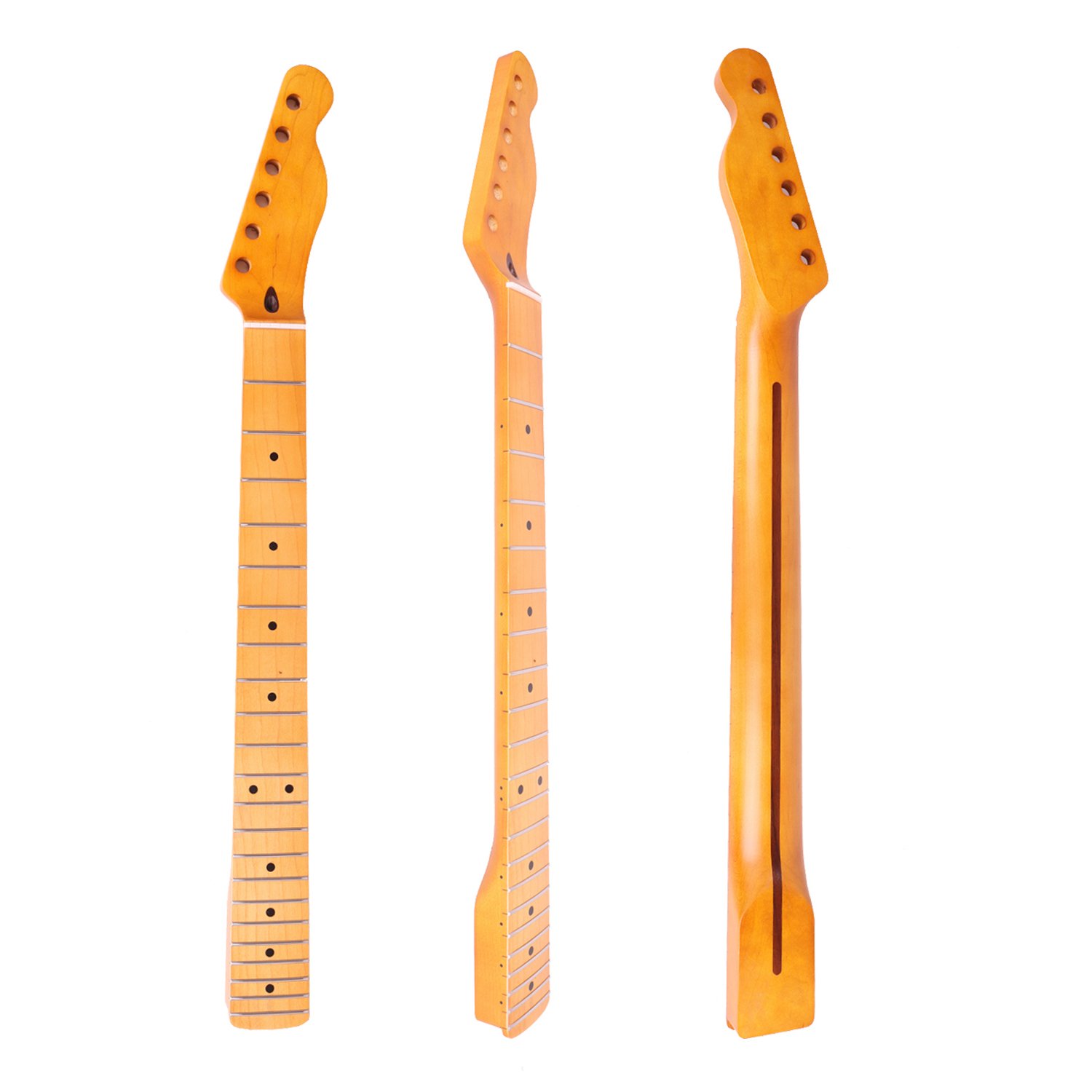 FretPrime Mustang/Jaguar Neck — 24" Scale, Maple, 12" Radius, Satin Finish