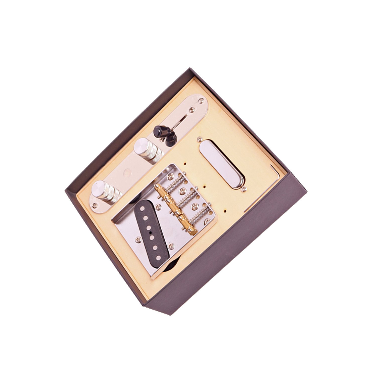 FretPrime Tele Single Coil Alnico V Pickup Set — Chrome Cover