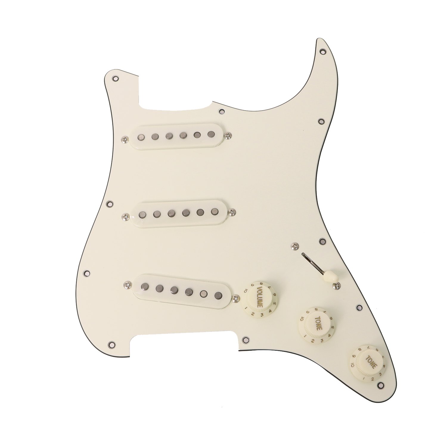 FretPrime Vintage 60s Single Coil Alnico V Pickup Set — Vintage White