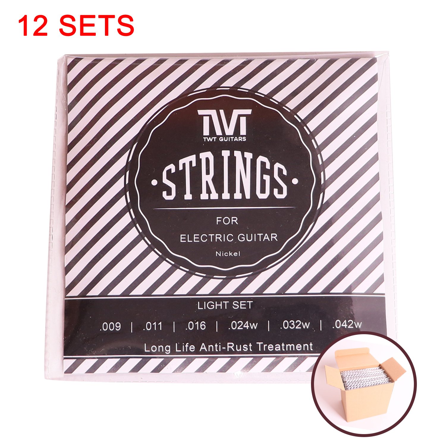 FretPrime Electric Guitar Strings — 10-46 Regular, 12-Pack
